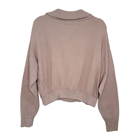 Varley Tan Pullover Sweater With Drawstring Hem, M - Picture 2 of 10